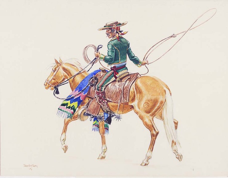 •	California Vaquero. Joe DeYong, 1920, watercolor. The DeYong Collection, National Cowboy & Western Heritage Museum. 1980.18.121