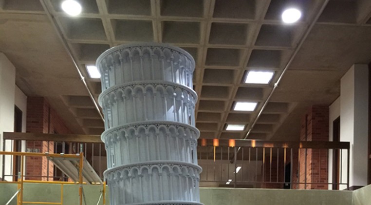 Replica of Leaning Tower of Pisa on display at OU
