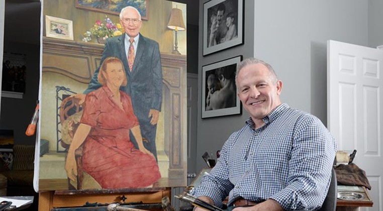 Artist Mike Wimmer takes up residence at the historic Skirvin Hilton hotel
