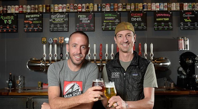 Daniel Mercer, co-founder, and Blake Jarolim, head brewer, plan for continued expansion of their COOP line. | Photo Garett Fisbeck