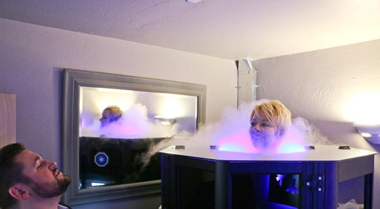 The cryotherapy chamber at OK Cryo can be cooled to as low as -200 degrees Fahrenheit. (OK Cryo / provided)