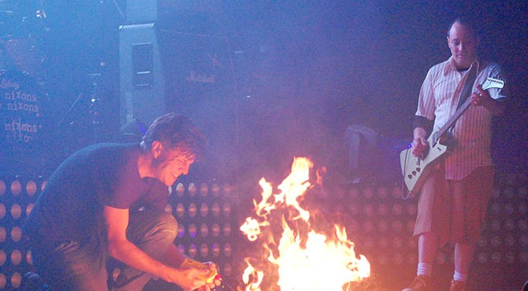 It has become a near tradition for The Nixons&#146; frontman Zac Maloy to light a fire on stage. The recently revived post grunge band will play its last show for the near future on New Year&#146;s Eve. (Photo provided)