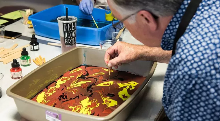 Image: Paper Marbling Workshop with Adrienne Day