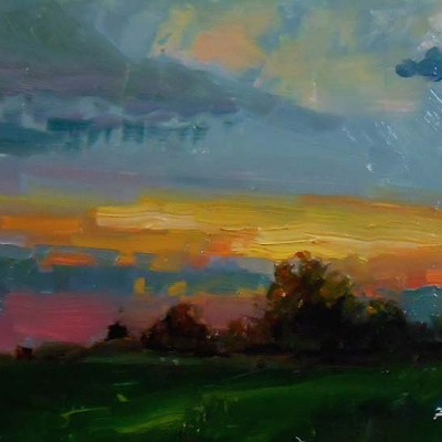 Artist Kelli Folsom painted the Oklahoma sunrise for 30 straight days