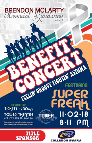 Brendon McLarty Memorial Foundation Benefit Concert featuring SuperFreak