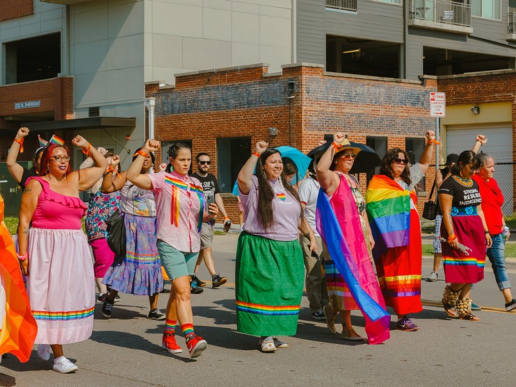 Parade participants walk during the 2021 OKC PrideFest Parade.