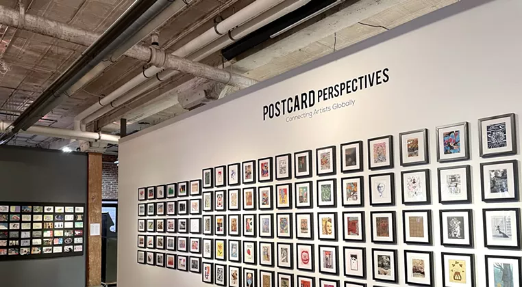 Image: Postcard Perspectives, International Mail art exhibition opening
