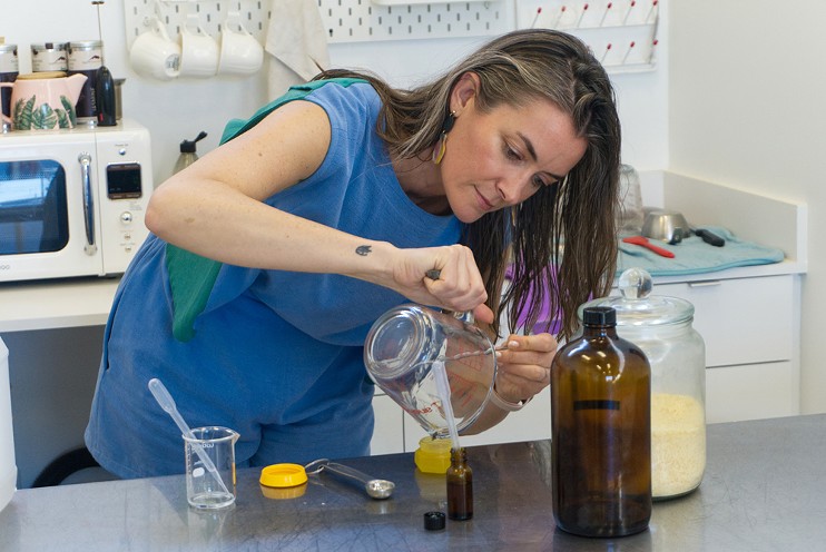 Twinkle Apothecary Owner Stephanie Grant-Cassel hand crafts a Vintage Solid Perfume for sale.