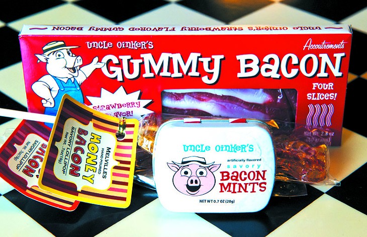 Inventive bacon products and concoctions