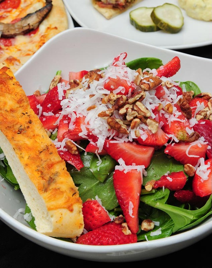Sweet strawberry and spinach salad at Saturn Grill. (Shannon Cornman)