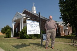 Rev. Richard Mize poses for a photo at Trinity Presbyterian Church. (Garett Fisbeck)