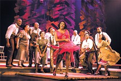 Carla Stewart (Shug Avery) sings with other members of The Color Purple cast during a production on the show&#146;s national tour. | Photo Matthew Murphy / provided