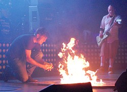 It has become a near tradition for The Nixons&#146; frontman Zac Maloy to light a fire on stage. The recently revived post grunge band will play its last show for the near future on New Year&#146;s Eve. (Photo provided)
