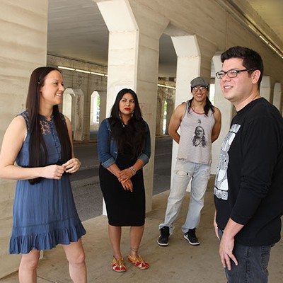 Team of young Native American artists brighten up downtown's Sheridan underpass
